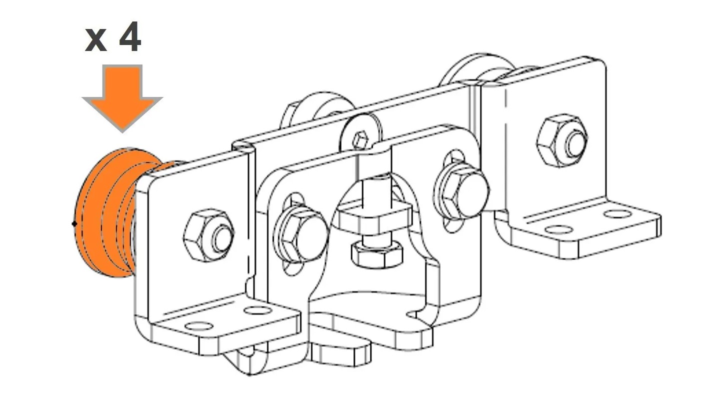 Ditec CIVIK 63718K4 - Onderdeel - WIel Rol