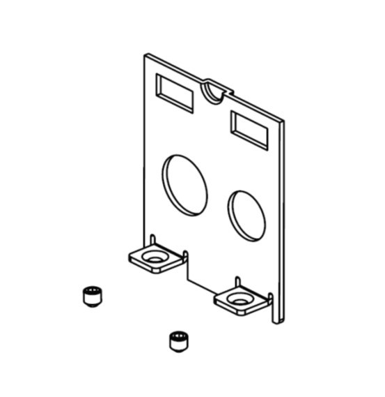 Ditec Entrematic Eindplaat onderzijde voor DAB305 (metaal)
